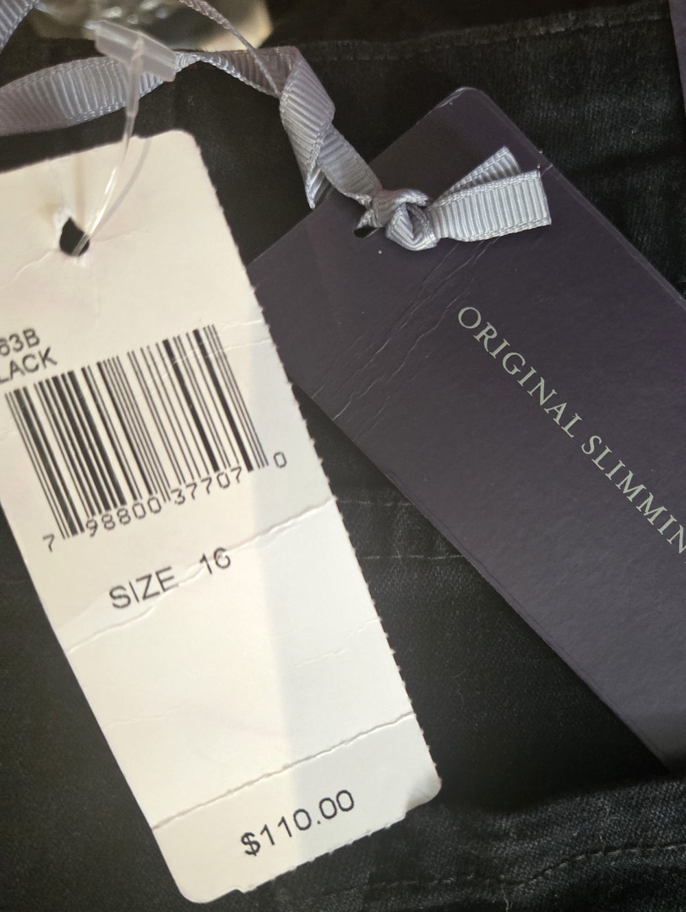 NWT NYDJ Not Your Daughters Jeans High-Rise Straight Leg Jeans Black Size 16 - Picture 2 of 5
